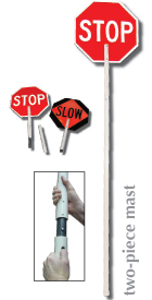 ML Kishigo 5950 Non Reflective Double Sided Stop Sign with 9 Handle,Stop/Slow 